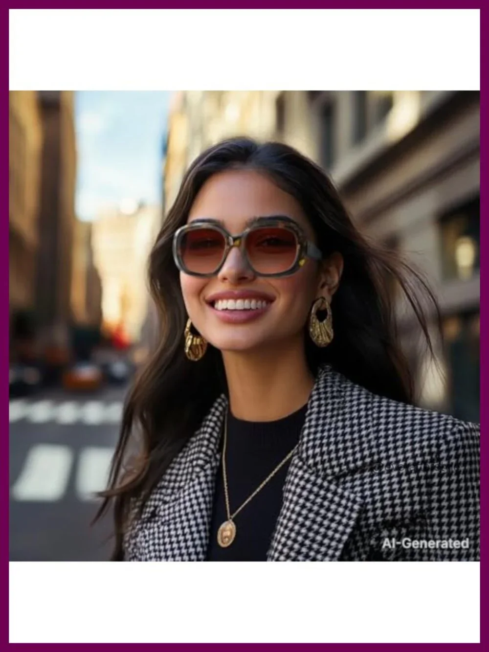 Oversized Square Sunglasses for Women TR90 Frame UV400 Blue Light Protection